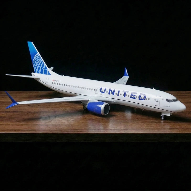 United Airlines Boeing 737 Premium Flugzeug-Displaymodell im Maßstab 1:85