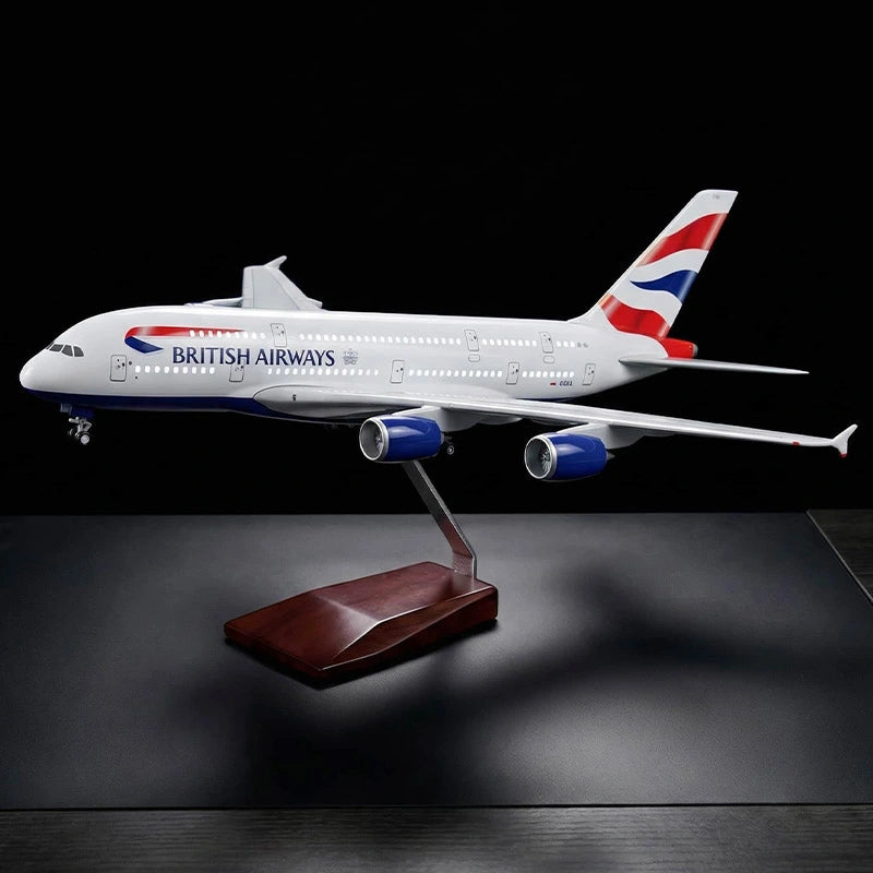 large scale British Airways A380 model airplane 1:160 detailed aircraft display model
