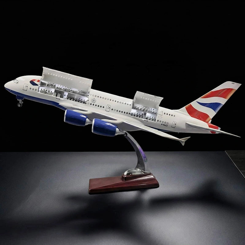 ブリティッシュ・エアウェイズ エアバス A380 1/160 LEDライト付き British Airways Airbus A380 1:160 Scale – xairmodel