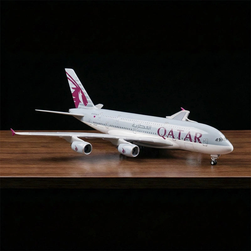 Qatar Airways A380 Modell 1:160 – Luxuriöses Flugzeugmodell aus Metalldruckguss