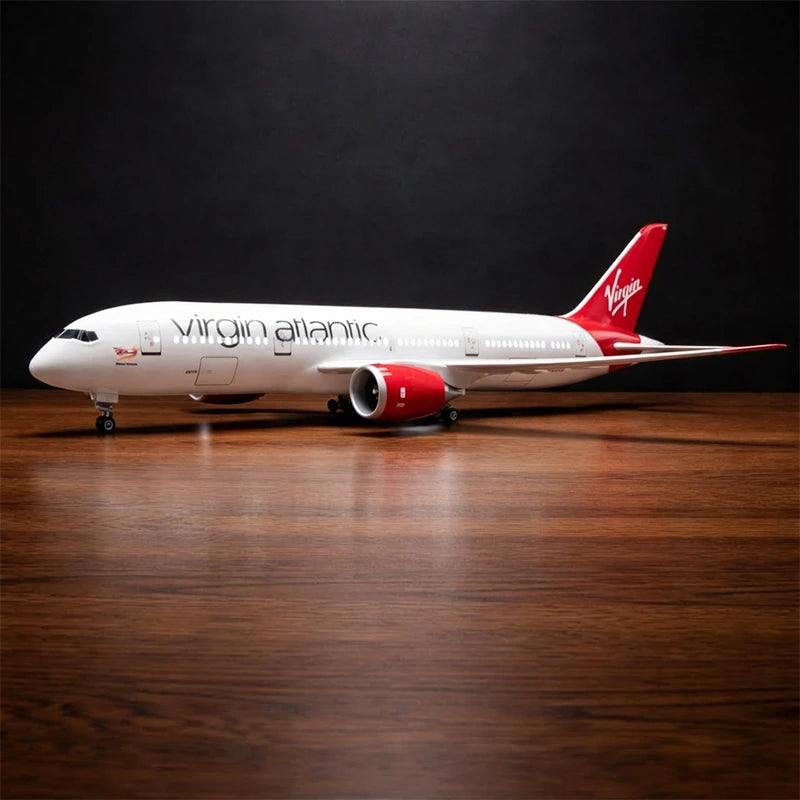 Virgin Atlantic Boeing 787-9 Dreamliner model aircraft 1:130 scale on display stand