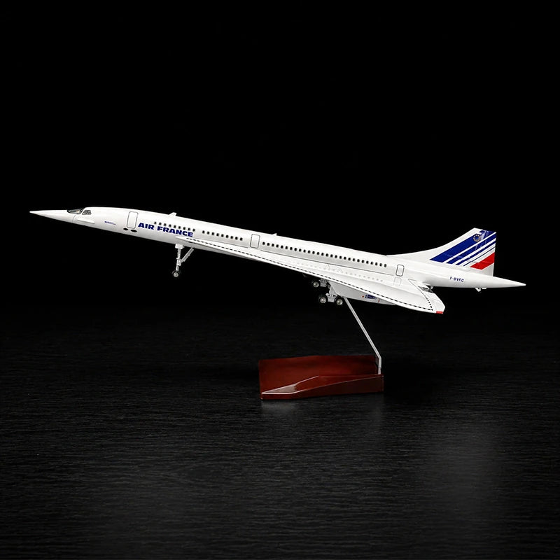 large scale Air France Concorde 1:125 model airplane F-BVFB with LED lights detailed aircraft display model