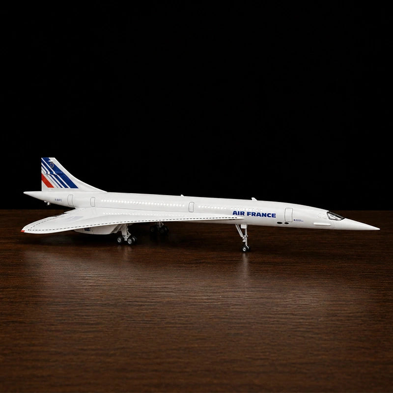 large scale Air France Concorde 1:125 model airplane F-BVFB with LED lights detailed aircraft display model