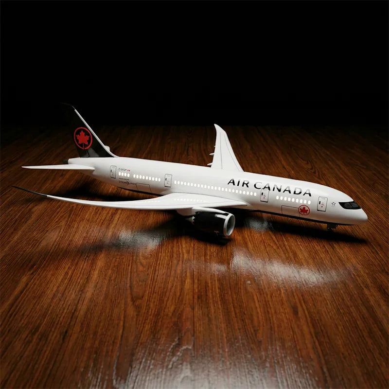 Air Canada Boeing 787-9 model aircraft 1:130 scale on display stand