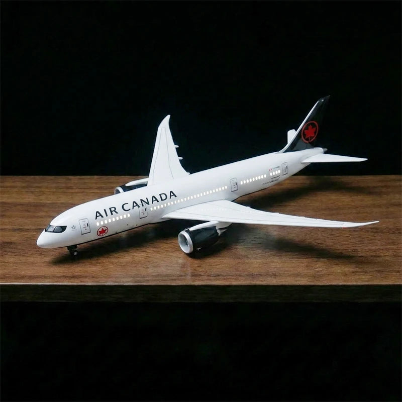 Air Canada Boeing 787-9 model aircraft 1:130 scale on display stand