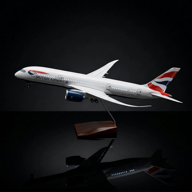 BA Boeing 787-9 1:130 Large Scale Desktop Model with Built-in LED Windows