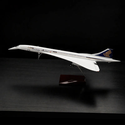 large scale Concorde model airplane 1:125 Singapore Airlines British Airways livery detailed aircraft display model