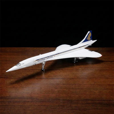 large scale Concorde model airplane 1:125 Singapore Airlines British Airways livery detailed aircraft display model