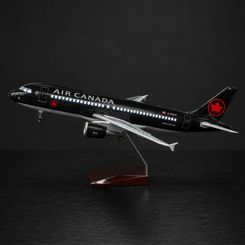 Air Canada Airbus A320-200 Model Airplane 1:80 Scale with LED Cabin Lights | Premium Display Model