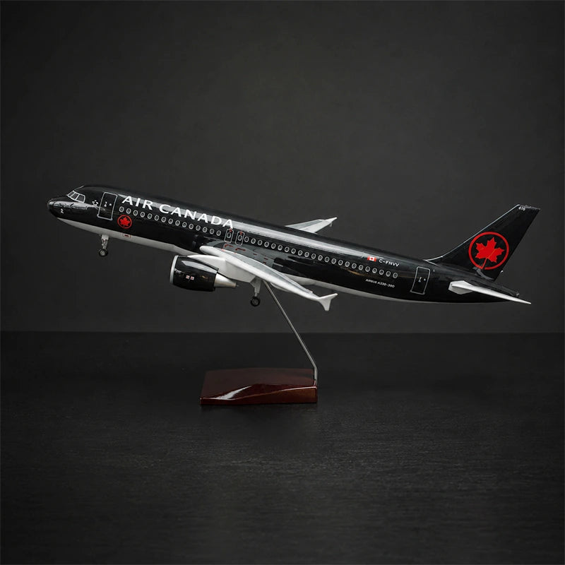 Air Canada Airbus A320-200 Model Airplane 1:80 Scale with LED Cabin Lights | Premium Display Model