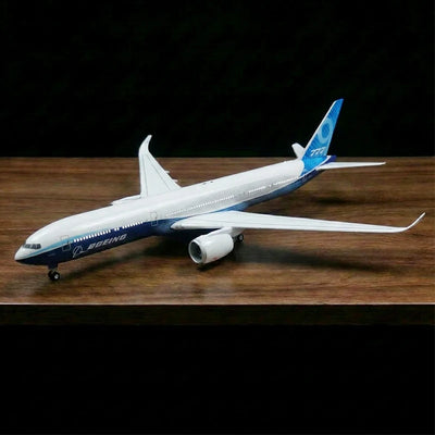Boeing 777-9 1:163 scale model airplane with detailed Boeing livery and folding wingtips