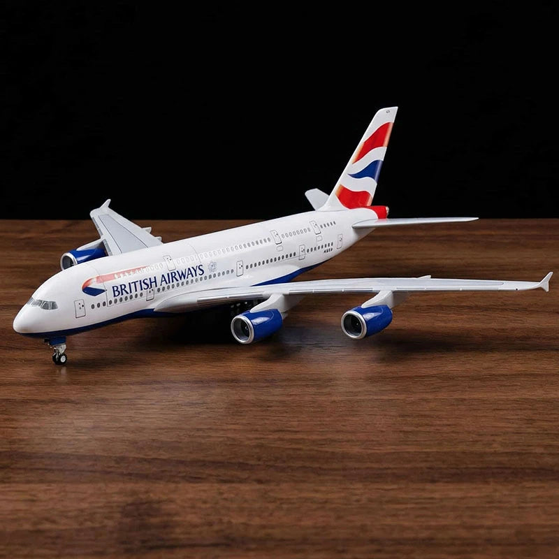 large scale British Airways A380 model airplane 1:160 detailed aircraft display model