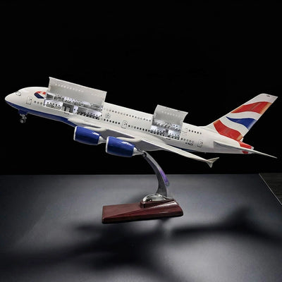 large scale British Airways A380 model airplane 1:160 detailed aircraft display model