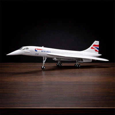 large scale British Airways Concorde model airplane 1:125 detailed aircraft display model