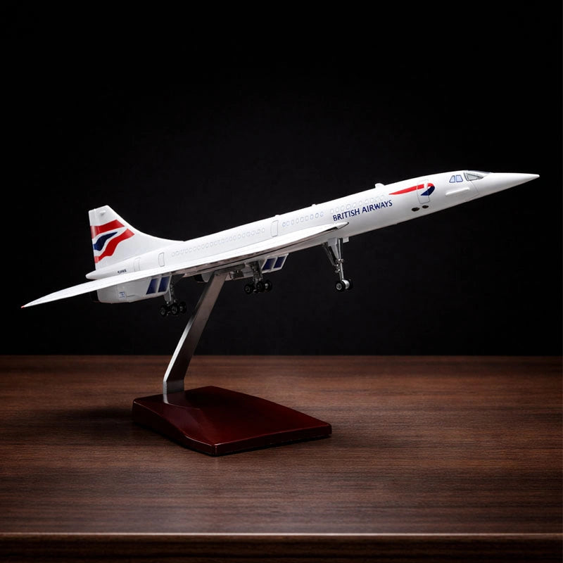large scale British Airways Concorde model airplane 1:125 detailed aircraft display model