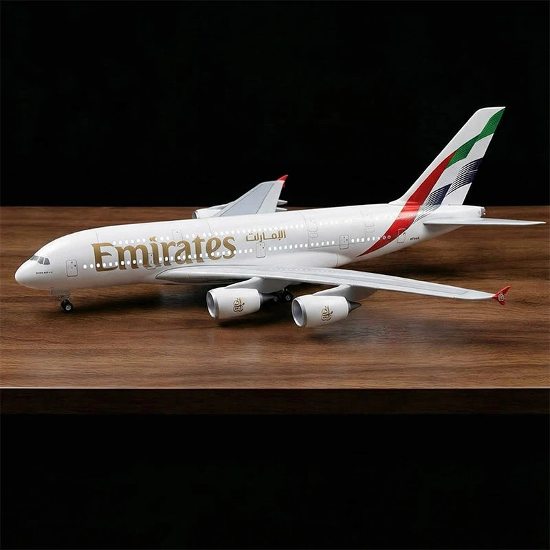 large scale Emirates A380 model airplane 1:160 detailed aircraft display model