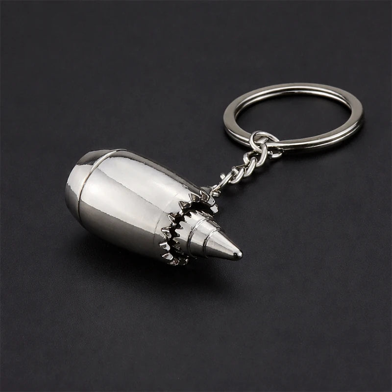 Aircraft Engine Keychain