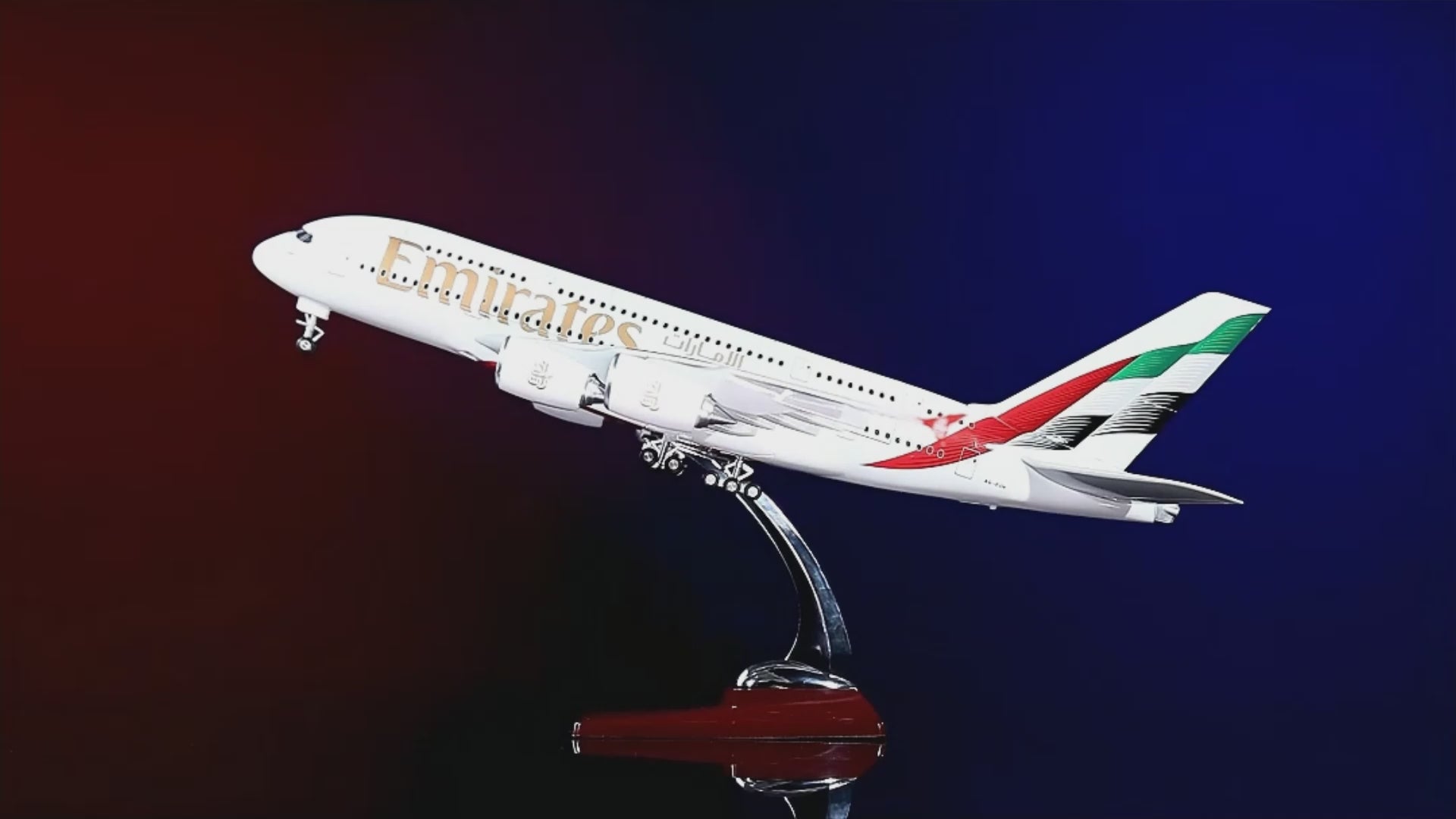 Load video: Model airplane showcase video with realistic details and premium display quality