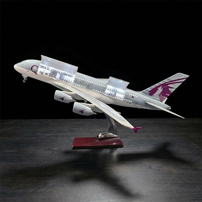 Qatar Airways A380 Modell 1:160 – Luxuriöses Flugzeugmodell aus Metalldruckguss
