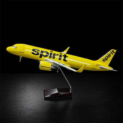 Spirit Airlines A320neo model airplane 1:80 scale collectible aircraft model with realistic details and LED lighting