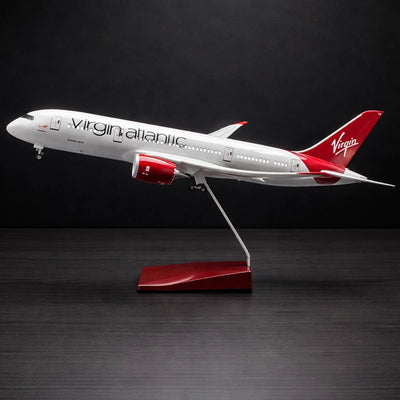 Virgin Atlantic Boeing 787-9 Dreamliner model aircraft 1:130 scale on display stand