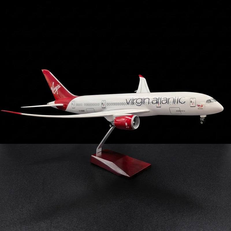 Virgin Atlantic Boeing 787-9 Dreamliner model aircraft 1:130 scale on display stand