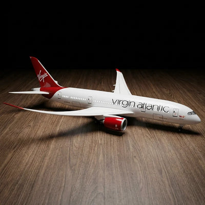 Virgin Atlantic Boeing 787-9 Dreamliner model aircraft 1:130 scale on display stand